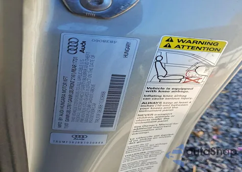 2008 Audi Tt 2.0T z USA, uszkodzony, nr VIN TRUMF38J881030888